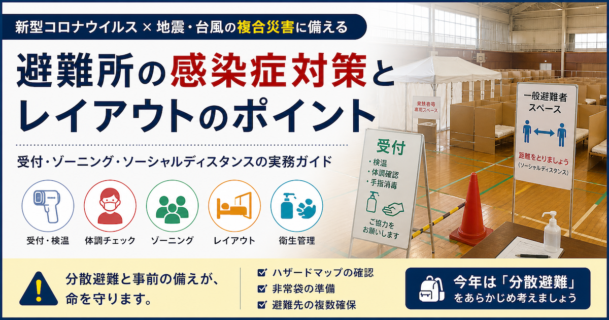 避難所の感染症対策とレイアウト｜コロナ禍・地震・台風に備える運営ポイント