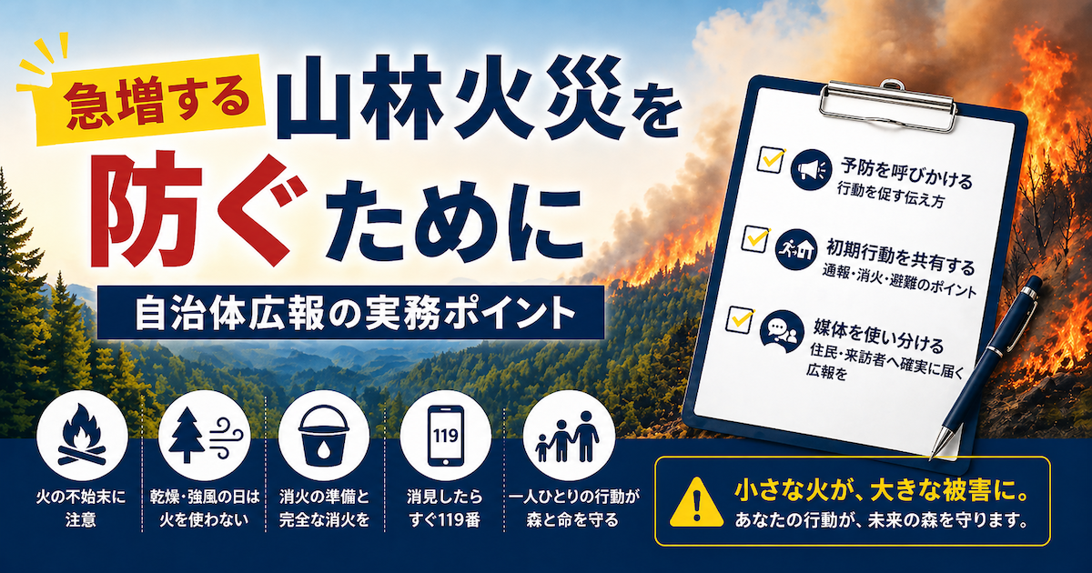 山林火災を防ぐために
